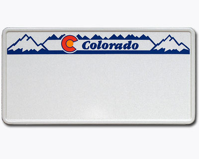 US plate - Colorado